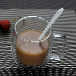 300ml High Borosilicate Heat-resistant <strong>Glass</strong> Cup Double Wall <strong>Latte</strong> Cappuccino Thermo <strong>Glass</strong> With Handle for Coffee Tea - Product Image 3