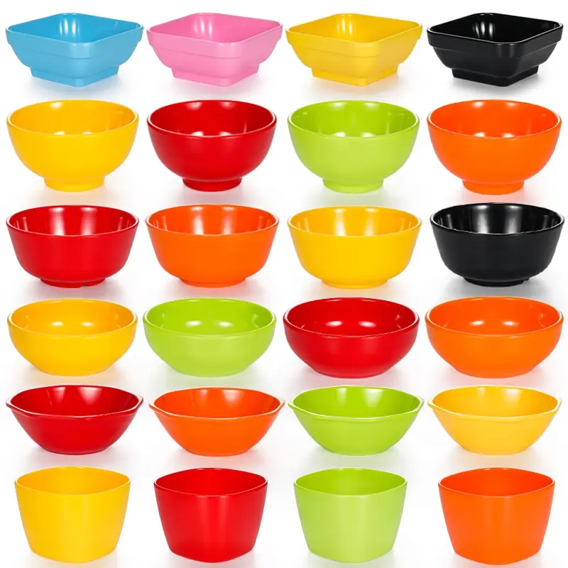 Dễ Dàng Máy Giặt Trọng Lượng Nhẹ Nhựa Nhỏ Phục Vụ Bát Melamine Homeware Món Tráng Miệng Bát Salad Cho Đảng Đám Cưới