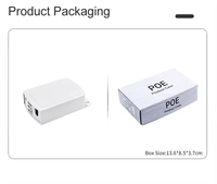 Répartiteur PoE non isolé 48V 12V 1.2A 15W IEEE802.3af/at 10/100Mbps étanche pour extérieur, en plastique technique, mural, pour vidéosurveillance
