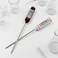 Thermomètre alimentaire numérique LCD avec sonde en acier inoxydable, mesure de température double unité pour cuisine, cuisson, barbecue, expériences en laboratoire