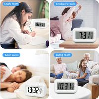 Reloj Despertador Digital LCD de Alta Calidad y Gran Venta, Muestra Temperatura, Fecha, Mes y Día, Pequeño y Bonito