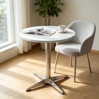 Table basse et table à manger rondes de style nordique minimaliste moderne pour petit appartement, balcon, usage commercial