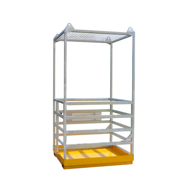 Fall Protection Industrial Safety Standard Safe Work Platform Telescopic Crane Cage with Roof Protection