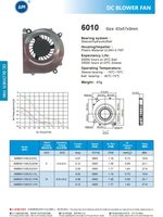Ventilateur de refroidissement miniature à faible bruit AMB6010S12H 60 mm 5 V 12 V 63X57X9MM Souffleur centrifuge silencieux DC