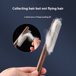 Peine <span class=keywords><strong>de</strong></span> madera especial para perros <span class=keywords><strong>de</strong></span> pelo largo, desenreda nudos, elimina pelo suelto, con dientes seguros, ecológico, clásico, para el aseo <span class=keywords><strong>de</strong></span> mascotas Senwei - Product Image 3