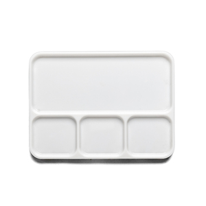Vente en gros <span class=keywords><strong>plat</strong></span> de restauration <span class=keywords><strong>rapide</strong></span> en mélamine blanc à 4 compartiments pour restaurant divisé - Product Image 1