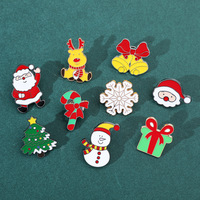 Vente en gros, Meilleure vente : Pin's créatif de Noël à motifs de dessins animés (Père Noël, Bonhomme de neige, Clochette mignonne), Badge métallique, Accessoire pour vêtements et pantalons