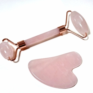 Outils de beauté les plus vendus en 2026 : rouleau de jade naturel, quartz rose, masseur Gua Sha pour le lifting du visage - Product Image 4