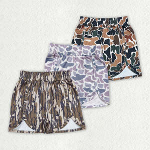 <span class=keywords><strong>Pantaloncini</strong></span> con stampa mimetica marrone verde scuro per ragazze elasticizzati mezza estate abbigliamento Casual Boutique-abbigliamento all'ingrosso per bambini - Product Image 5