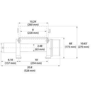 เฟอร์วี 12V ดีซีรอกไฟฟ้า 0630/2720 สายสลิงเหล็ก 12.5 มม. แบบยึดติดด้วยสลักเกลียว สีดำ อุปกรณ์สำหรับโรงงาน - Product Image 1