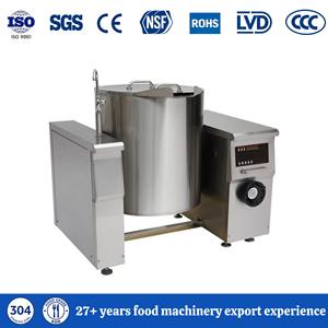 <span class=keywords><strong>Marmite</strong></span> de cuisson industrielle grande capacité en acier inoxydable avec agitateur 50-500L – Machine de cuisson et de mélange automatique - Product Image 1