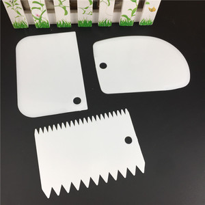 3pcs <span class=keywords><strong>fondant</strong></span> scraper bánh trang trí Spatula Set Đồng bằng nhựa bột cắt - Product Image 5