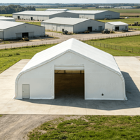 Tenda a Doppia Traliccio 50x55ft con Telaio in Acciaio Rinforzato, Impermeabile, per Carport, Capannone di Stoccaggio, Magazzino, Cantiere e Parcheggio Veicoli