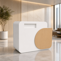 Nouveau bureau de réception arqué moderne et luxueux 2026 avec éclairage LED pour immeubles de bureaux et centres commerciaux