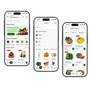 Aplicación móvil para entrega de comestibles: Haga pedidos de comestibles en línea con entrega rápida, seguimiento en vivo, pagos seguros y fácil recarga de pedidos. - Product Image 1