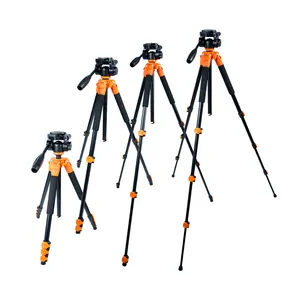 Tripod Portabel Kamera Portabel Perjalanan Luar Ruangan Aluminium Aloi Ponsel Tripod Cahaya Ikan dengan Tas Jinjing