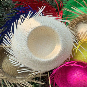 Sombrero de Paja Tejido a Mano, Estilo Retro Campestre, <span class=keywords><strong>Mexicano</strong></span>, Americano, Puertorriqueño, Popular para Fiestas en la Playa - Product Image 2
