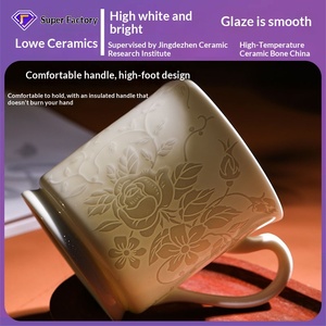 Taza de Cerámica Jingdezhen Personalizada, Taza de Café China con Relieve, Caja de Regalo, Taza Personalizada de Gran Capacidad - Product Image 3