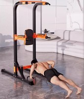 Barra de Dominadas Multifuncional Ajustable de Metal para Interiores, Torre de Ejercicios, Estación de Flexiones para Niños y Adultos