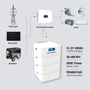 堆叠100v电池组储能200V 300V 400V Lifepo4电池高压全封装锂电池20Kwh