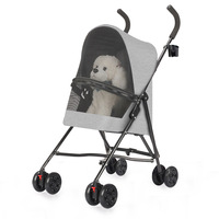 Poussette pour animaux de compagnie ultra-légère pour petits chiens et chats - Conception compacte et pliable pour les voyages, les courses et les sorties quotidiennes