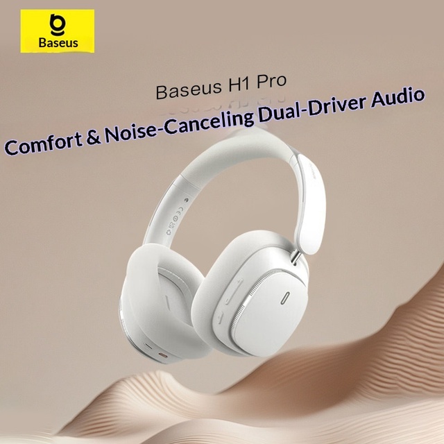 Baseus H1pro Second-hand BT Headphones Active Noise Cancellation Gold-Standard Sound Quality Wireless Headset Simple