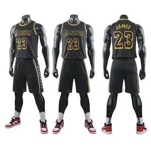 Maillot de basket-ball personnalisé avec nom imprimé et uniforme d'équipe vierge de sport pour hommes/adolescents