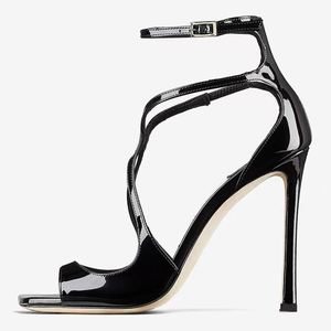 Disponibles, Recomendación Caliente, Tacones Altos Stiletto con Punta Abierta y Botones Cruzados, Primavera-Verano 2026 - Product Image 4