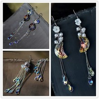 Couleur pure et plaqué larme à facettes cristal verre haut percé pendentif gouttes perles en vrac pour la fabrication de bijoux bricolage
