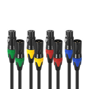 マイクミキサー用オーディオケーブルコード、ハイファイXLRコネクタ、マルチメディア3ピン6.0mmオス/メスオーディオケーブル、XLRケーブルオス-メス - Product Image 1