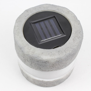 Lumière de décoration de lampe de colonne blanche chaude de pierre de roche menée solaire extérieure pour <span class=keywords><strong>la</strong></span> cour de chemin de j - Product Image 4