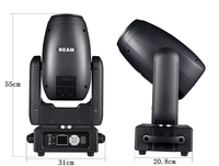 Lampu LED Moving Head 300W 3in1 Zoom dengan Kontrol DMX512, IP33, Ra90, 8000K Putih, High Beam Spot Wash untuk Panggung DJ