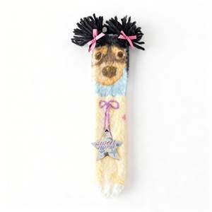 Calcetines Divertidos de Poliéster Premium con Diseño de Perros de Dibujos Animados, Calcetines Cálidos y Acogedores para Interiores, Modernos y Encantadores, Regalo para Amigos - Product Image 1