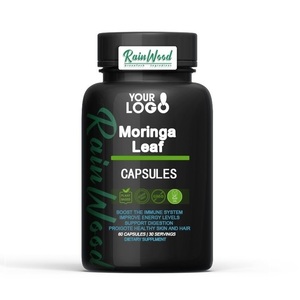 Supports Santé Complément alimentaire Meilleures capsules de <span class=keywords><strong>Moringa</strong></span> bio Capsule d'extrait de feuille de <span class=keywords><strong>Moringa</strong></span> de marque privée - Product Image 1