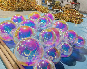 Boule <span class=keywords><strong>gonflable</strong></span> géante d'usine, sphère suspendue irisée, boule miroir flottante pour la publicité - Product Image 2