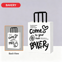 Sac d'emballage pour pâtisserie, sac d'emballage pour desserts, sac à fond carré pour bagels, sac en papier personnalisable