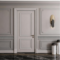 Puerta Interior de Madera para Pedidos al por Mayor, Puertas Francesas para Interiores de Casa, Puerta con Chapa de Roble y Kit de Manija con Cerradura