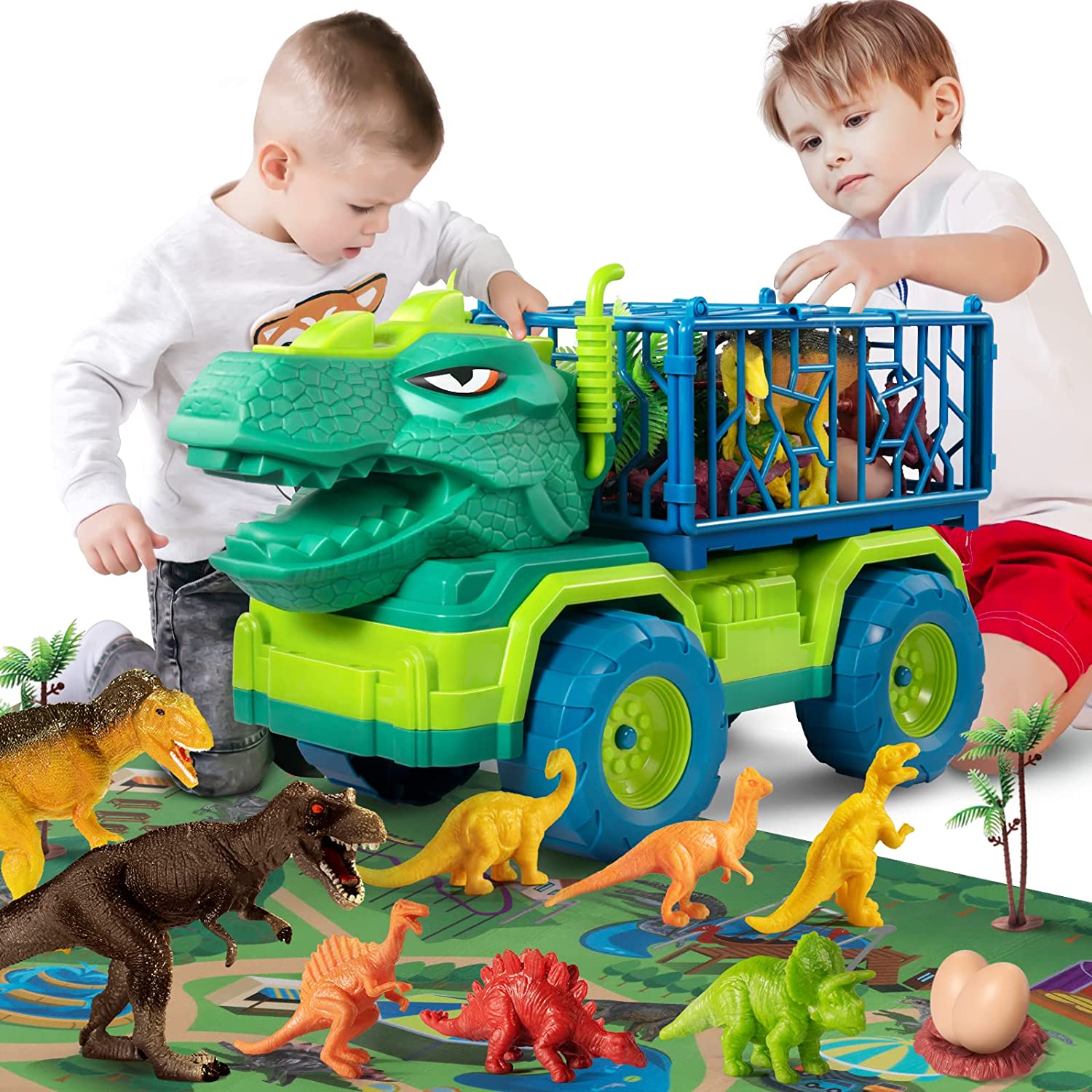 YUKI DIAC パーカー トレーナーdinosaur 5　グッズ Jurassic Park Truck Toy - Dinosaur Carrier Transport Set