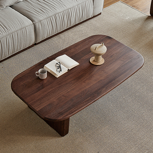 <span class=keywords><strong>Table</strong></span> basse <span class=keywords><strong>console</strong></span> moderne minimaliste Wabi Sabi en noyer noir américain, Mesa De Centro, directement de l'usine - Product Image 4