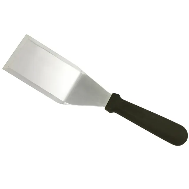 Plastic handle Heavy Duty Hamburger Turner Spatula with Cutting Edge metal kitchen Turner