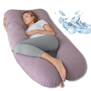 Oreiller <span class=keywords><strong>de</strong></span> <span class=keywords><strong>grossesse</strong></span> en forme <span class=keywords><strong>de</strong></span> <span class=keywords><strong>U</strong></span>, <span class=keywords><strong>coussin</strong></span> <span class=keywords><strong>de</strong></span> maternité pour le corps entier, soutien pour le ventre, le dos et les jambes, avec housse amovible lavable - Product Image 1