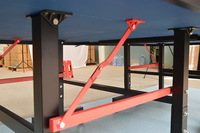 PINJIAN Vente en gros Nouveau 274cm 2 pièces Table de ping-pong pliable Utilisation en intérieur Table de tennis de table avec roulettes