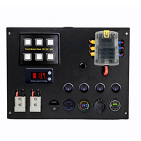 Boîtier de distribution d'alimentation pour accessoires solaires, 12V CC, avec panneau de commutation à configuration automatique et système électronique de mesure de puissance
