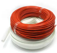 Gaine tressée en fibre de verre non thermorétractable, directement de l'usine, avec revêtement en caoutchouc silicone, 2,5 kV