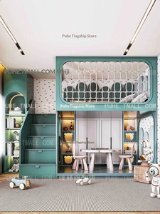 <span class=keywords><strong>Letto</strong></span> singolo per bambino in legno massello da 135 cm <span class=keywords><strong>con</strong></span> armadio <span class=keywords><strong>sotto</strong></span> e rete in corda - Nuovo stile 2026 - Product Image 1