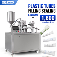 Machine de remplissage et de scellage semi-automatique NFS-30A pour tubes de crème cosmétique, pâte dentifrice, pommade, tubes en aluminium