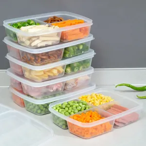 Bölme rendelenmiş et sebzelik dört ızgara et dilimleri ayrı ayrı paketlenmiş durumda buzdolabı gıda mutfak aksesuarları Minimalist