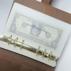 Cá nhân loại chữ thảo phông chữ tiền mặt nhồi tiền tiết kiệm Refill Matte A6 ngân sách phong bì nộp hồ sơ Túi vellum tiền mặt phong bì - Product Image 2