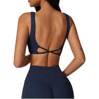 Soutien-gorge de sport de yoga à séchage rapide élastique de haute qualité avec bonnets amovibles Beauty Back Design Soutien-gorge torsadé avant respirant pour le sport