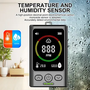 Détecteur de monoxyde de carbone portable haute précision modèle GC300, moniteur de température et d'humidité, testeur numérique de qualité de l'air rechargeable pour intérieur - Product Image 4